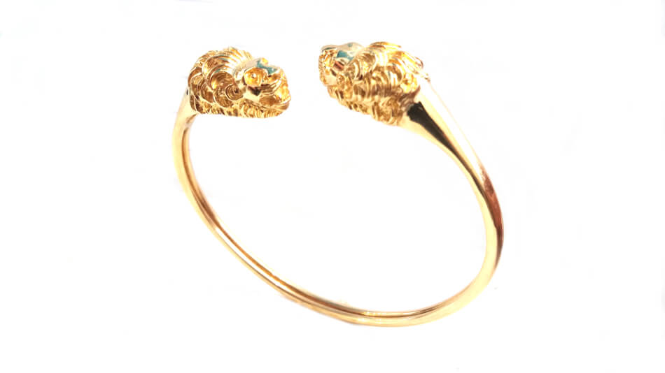 Gold Lion Bracelet with Tiger Eye – Azuro Republic