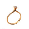 RED GOLD SOLITAIRE DIAMOND RING K18